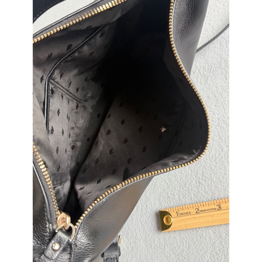 Kate Spade New York Black Pebbled Leather Crossbody Bag Gold Hardware - Picture 6 of 10